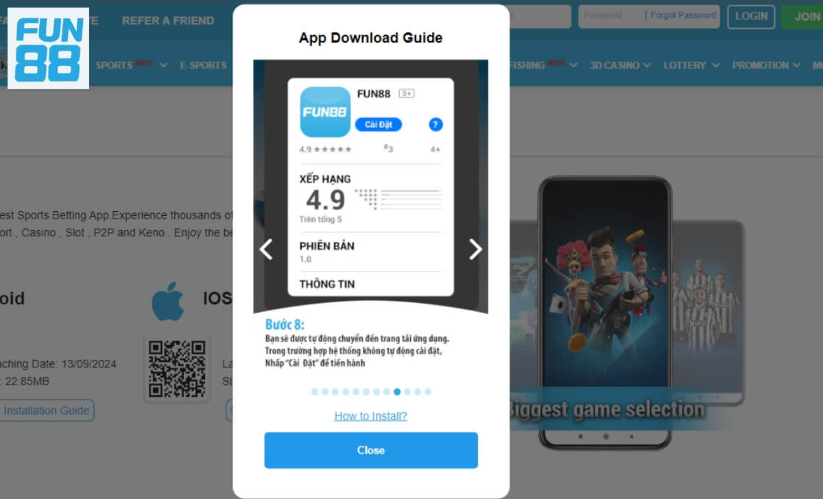 Download the FUN88 App for iOS